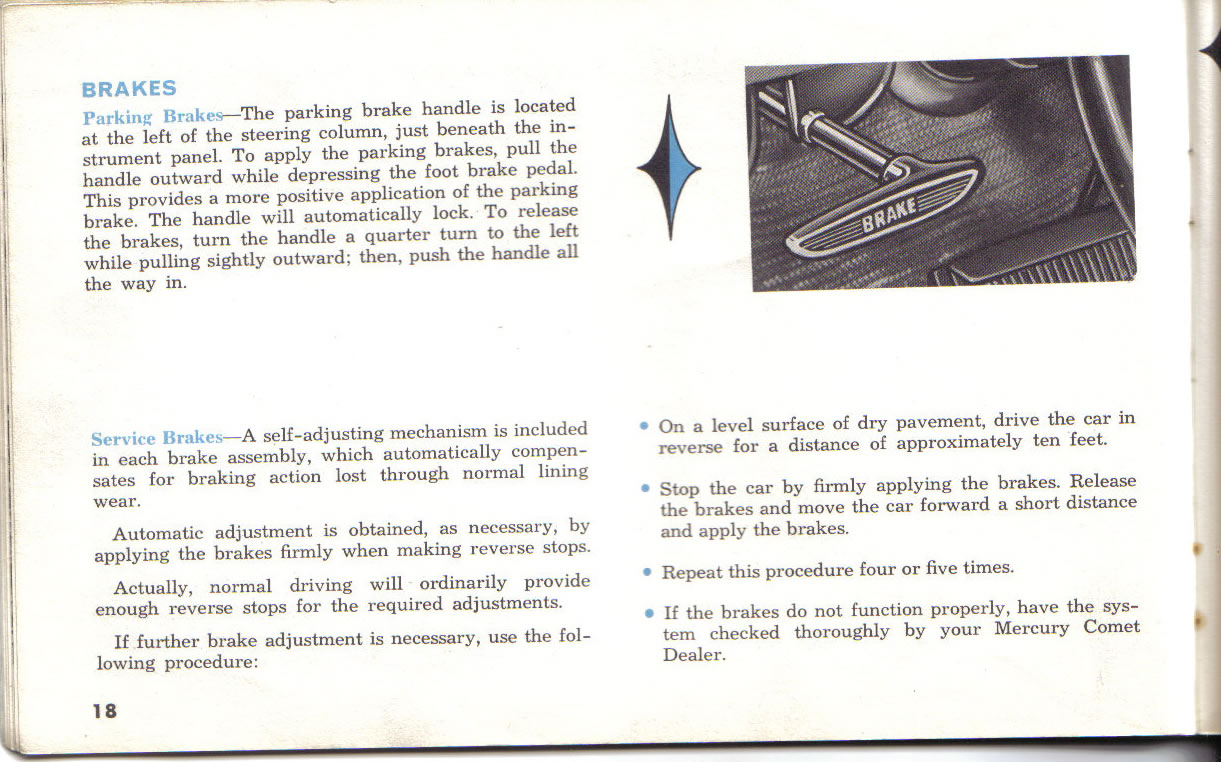 1963 Mercury Comet Owners Manual Page 14